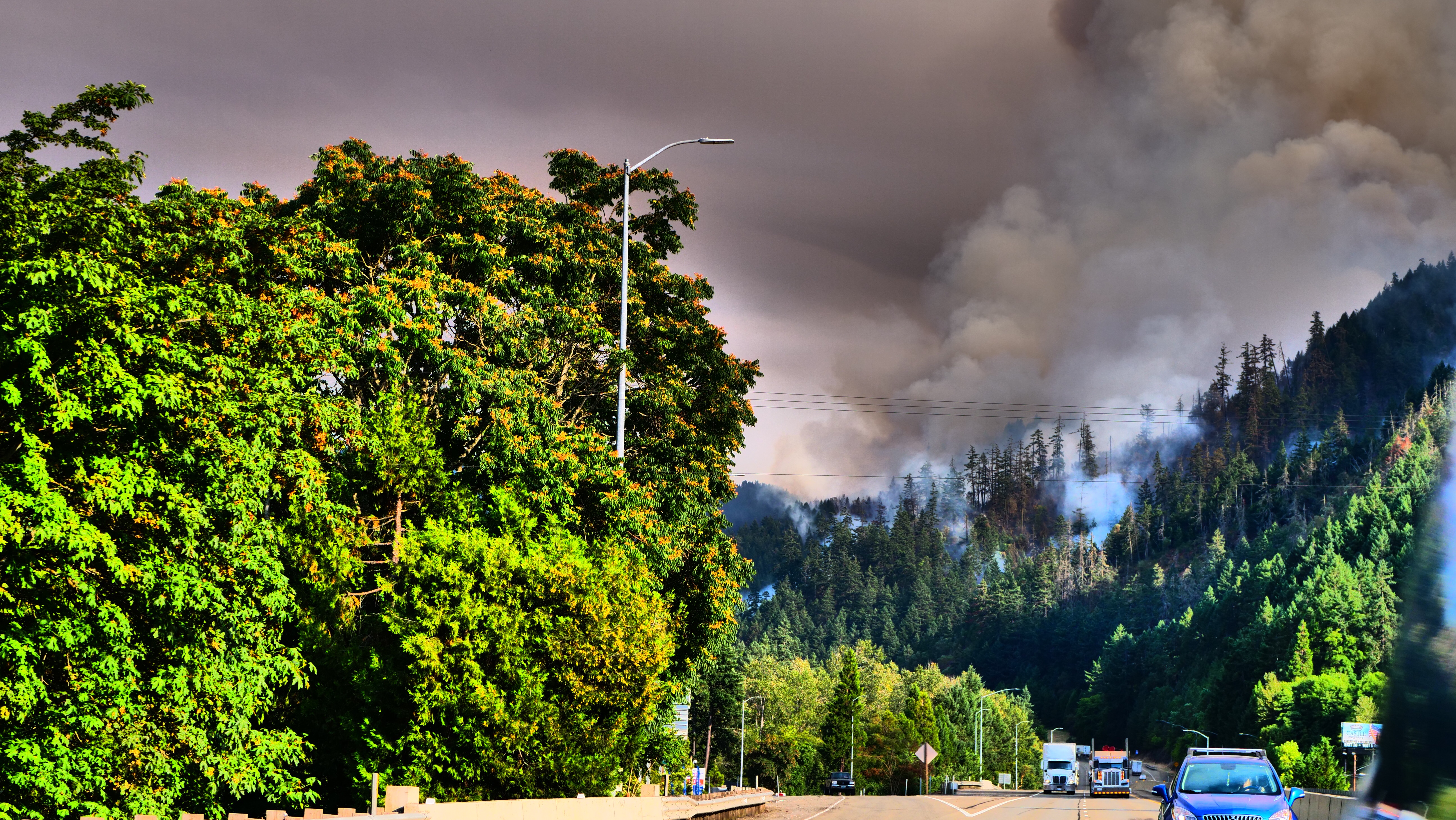 Canyonville Oregon Wildfire smoke Forrest Fire